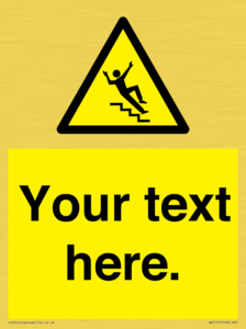 Custom Slippery Stairs Sign